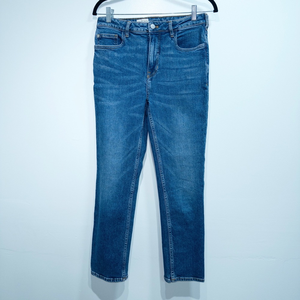 Pilcro Anthropologie Blue Medium Wash Slim Straight Jeans Size 28